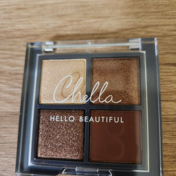 Chella Hello Beautiful mini manifest bronze eyeshadow Palette quad neutral bronz - Picture 5 of 5
